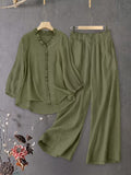 Featuring a Stylish Top And Wide-Leg Trousers for an Elegant And Stylish Look